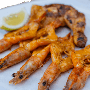 1/4 Chicken & 5 Prawns